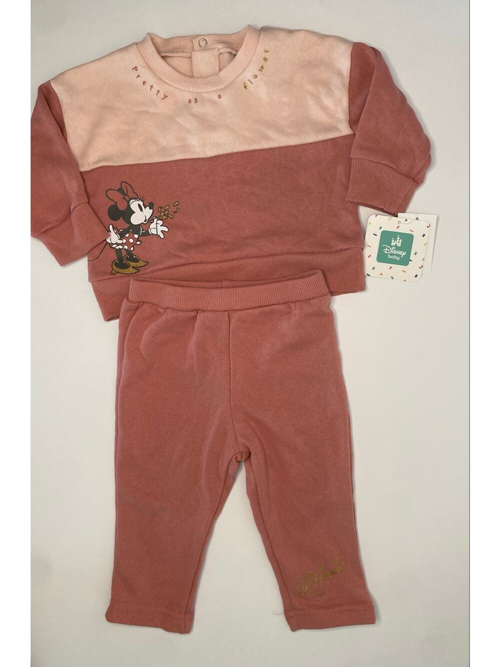 Disney Baby Minnie Mouse Sweatshirt and Joggers 2-Piece Set, 6-9 months, NWT